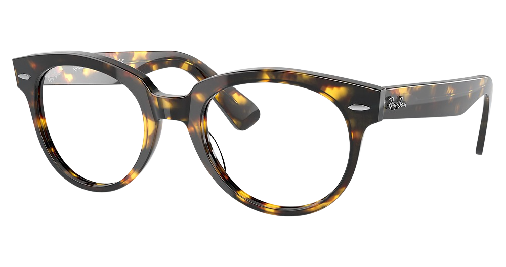 Ray-Ban RX2199V round eyeglasses in Yellow Havana