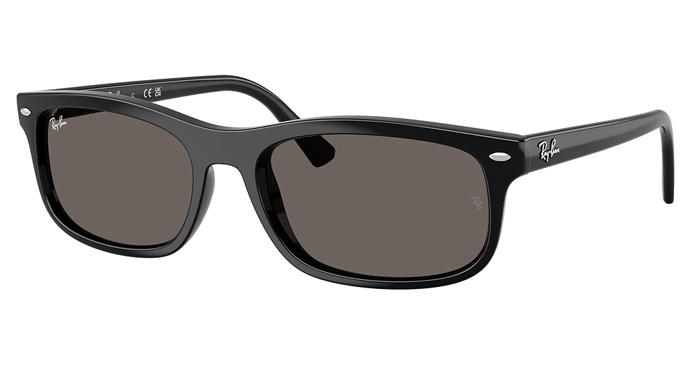 Ray-Ban RB2224F rectangle sunglasses in Black/Dark Grey
