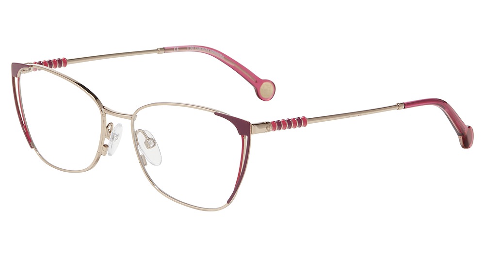 Carolina Herrera VHE165K cateye eyeglasses in Gold 0 H60