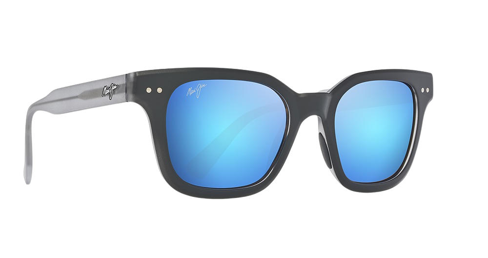Matte Black with Grey Temples / Blue Hawaii