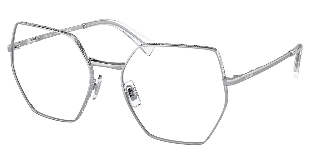 Miu Miu MU 50VV irregular eyeglasses in Silver