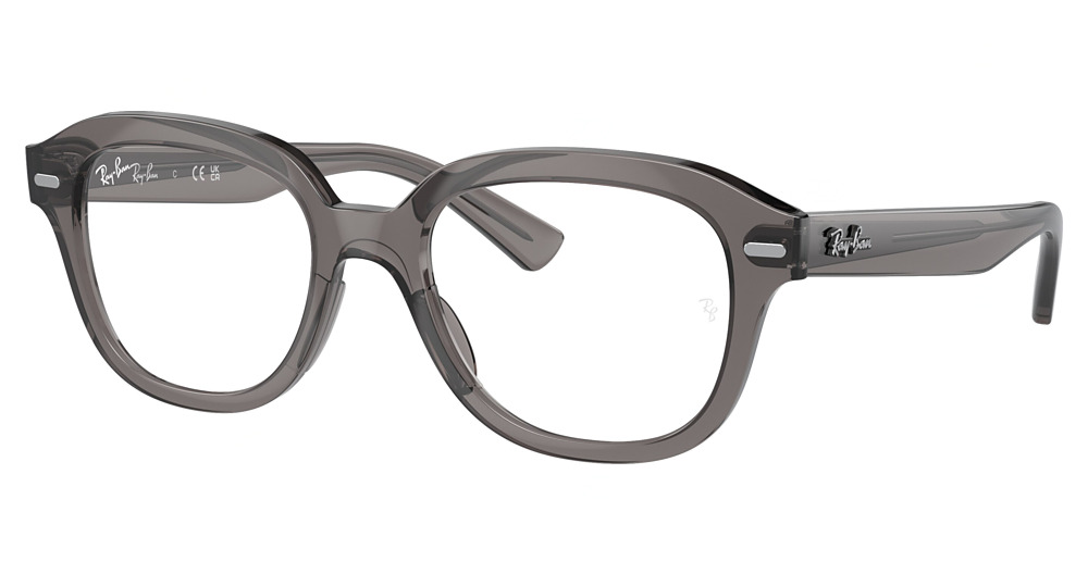 Ray-Ban RX7215 ERIK round eyeglasses in Opal Dark Grey