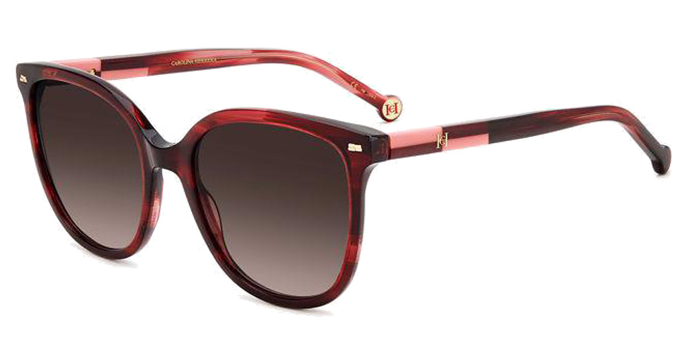 Carolina Herrera HER 0136/S square sunglasses in Burghorn B/Brown Shaded
