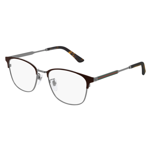 Gucci GG0609OK rectangle eyeglasses in Ruthenium