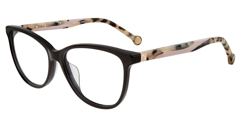 Carolina Herrera VHE770K cateye eyeglasses in Black 0700