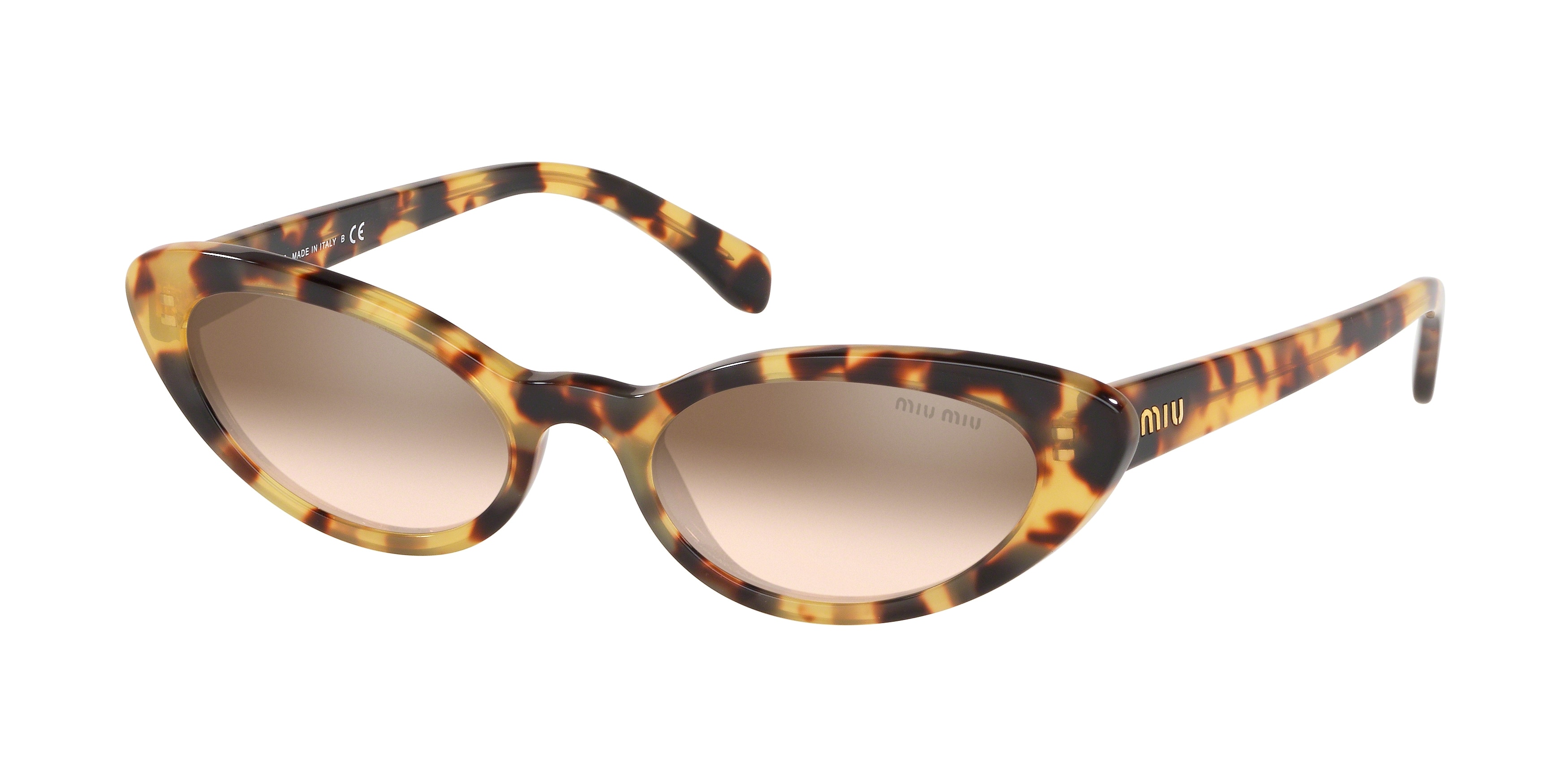 Miu Miu MU 09US cateye sunglasses in Light Havana