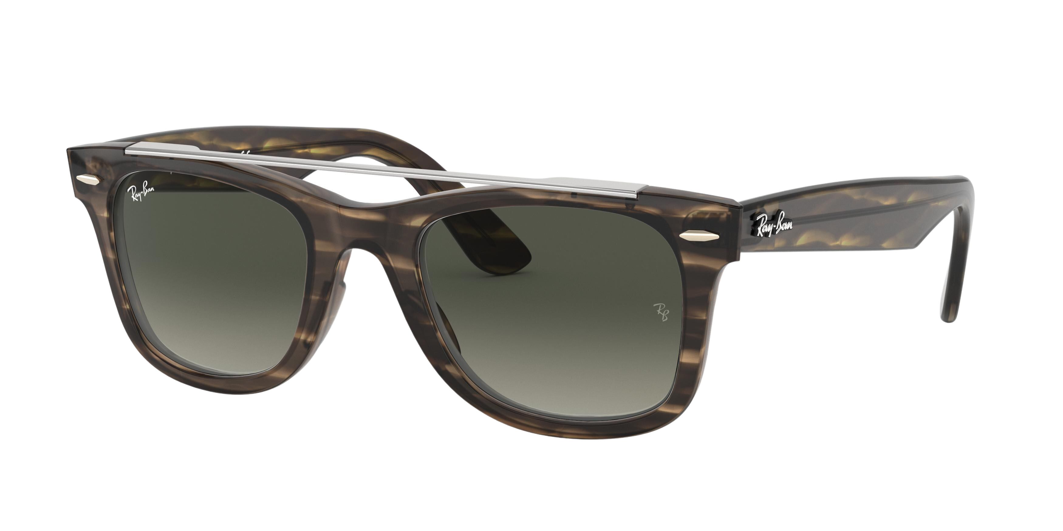 Ray-Ban RB4540F square sunglasses in Stripped Dark Brown