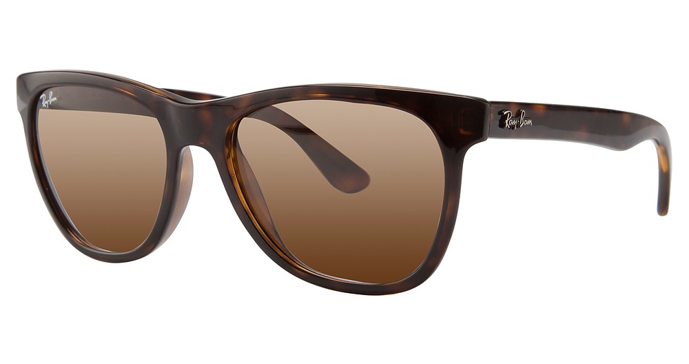 Ray-Ban RB4184 N/A round sunglasses in Light Havana/Crystal Brown Gradient