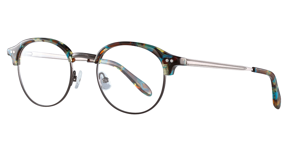 1-Brown & Blue & Shiny Gunmetal