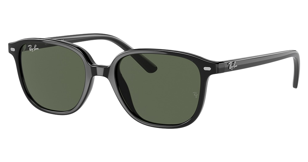 Ray-Ban RJ9093S JUNIOR LEONARD round sunglasses in Black/Dark Green