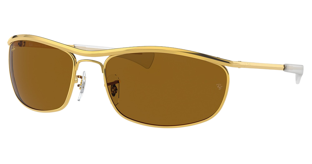 Ray-Ban RB3119M OLYMPIAN I DELUXE round sunglasses in Legend Gold/Green