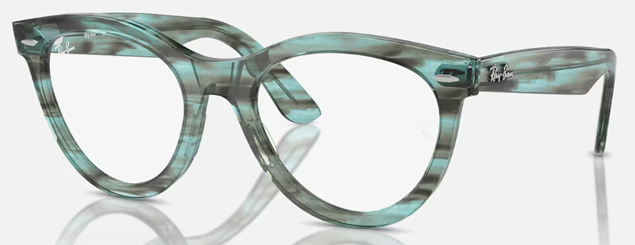 Ray-Ban RX2241V WAYFARER WAY eyeglasses in Striped Transparent Gree