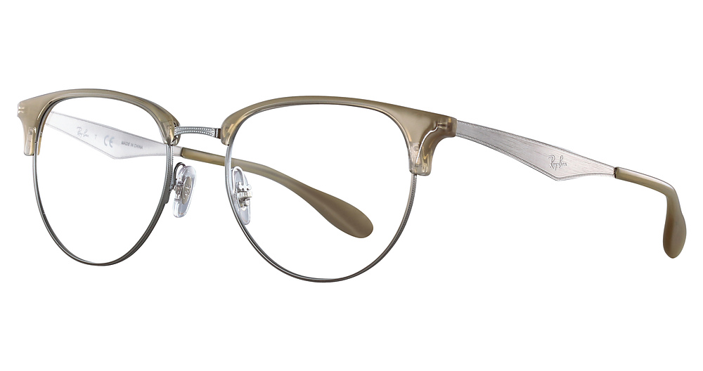 Ray-Ban RX6396 round eyeglasses in Gunmetal