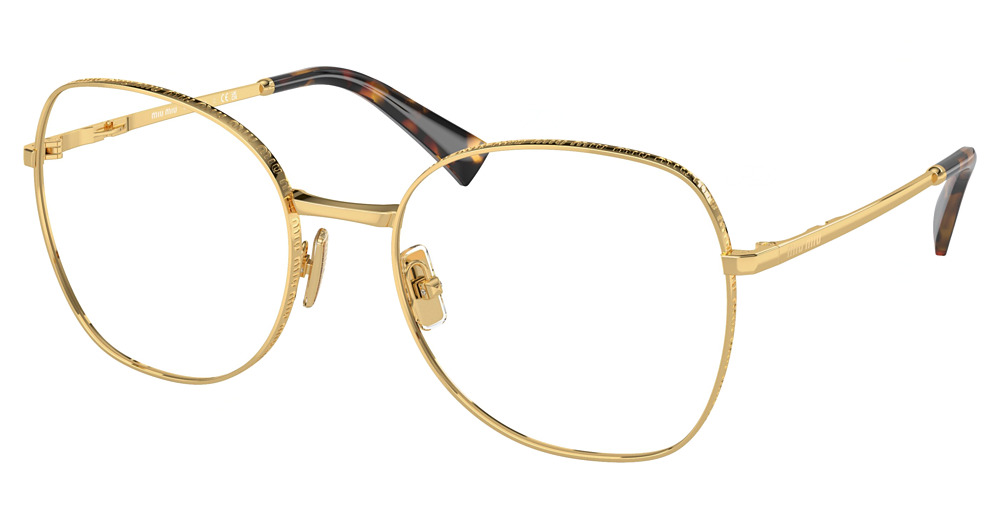 Miu Miu MU 52VV round eyeglasses in Gold