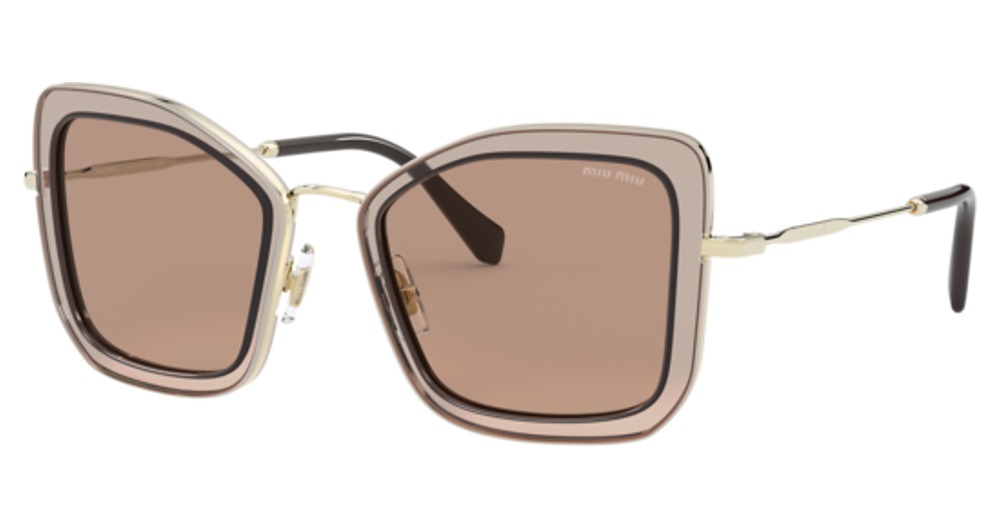 Miu Miu MU 55VS CORE COLLECTION cateye sunglasses in Transparent Light Brown/Light Brown