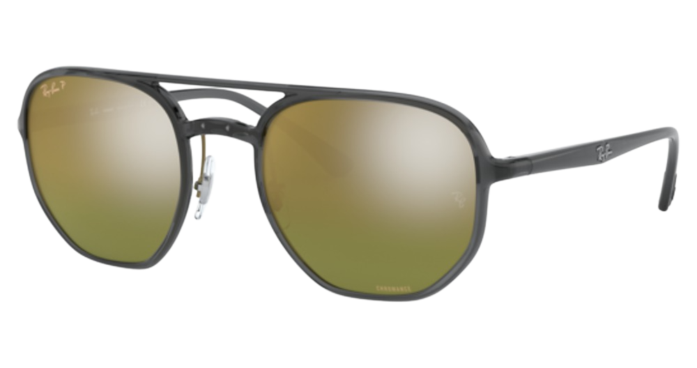Ray-Ban RB4321CH aviator sunglasses in Transparent Dark Grey