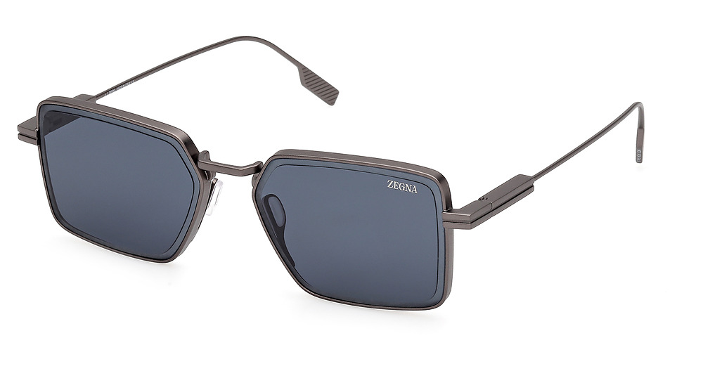 matte gunmetal / blue