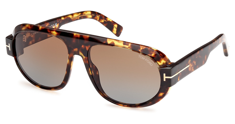 Tom Ford FT1102 aviator sunglasses in Dark Havana/Gradient Brown
