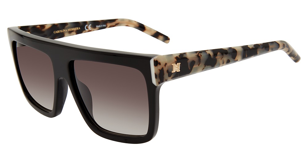 Carolina Herrera SHN617M square sunglasses in Black 0700