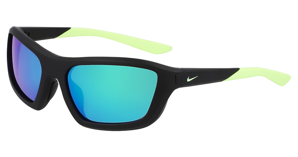 MATTE BLACK / GREEN MIRROR