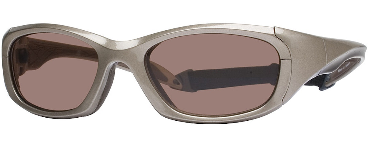 Metallic Light Brown/Brown Stripe / Clear with Silver Flash Mirror