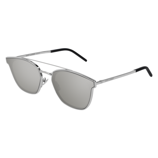 Saint Laurent SL 28 METAL aviator eyeglasses in Silver
