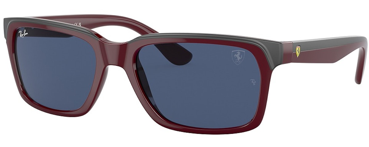 DARK RED ON RUBBER GREY / DARK BLUE