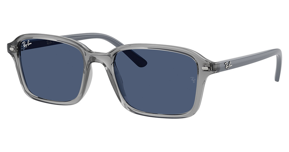 Ray-Ban RJ9131S square sunglasses in Transparent Grey/Dark Blue
