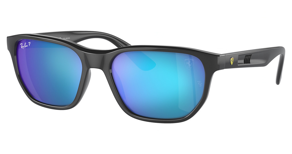 Ray-Ban RB4404M round sunglasses in Grey/Green Mir Blue Polarized