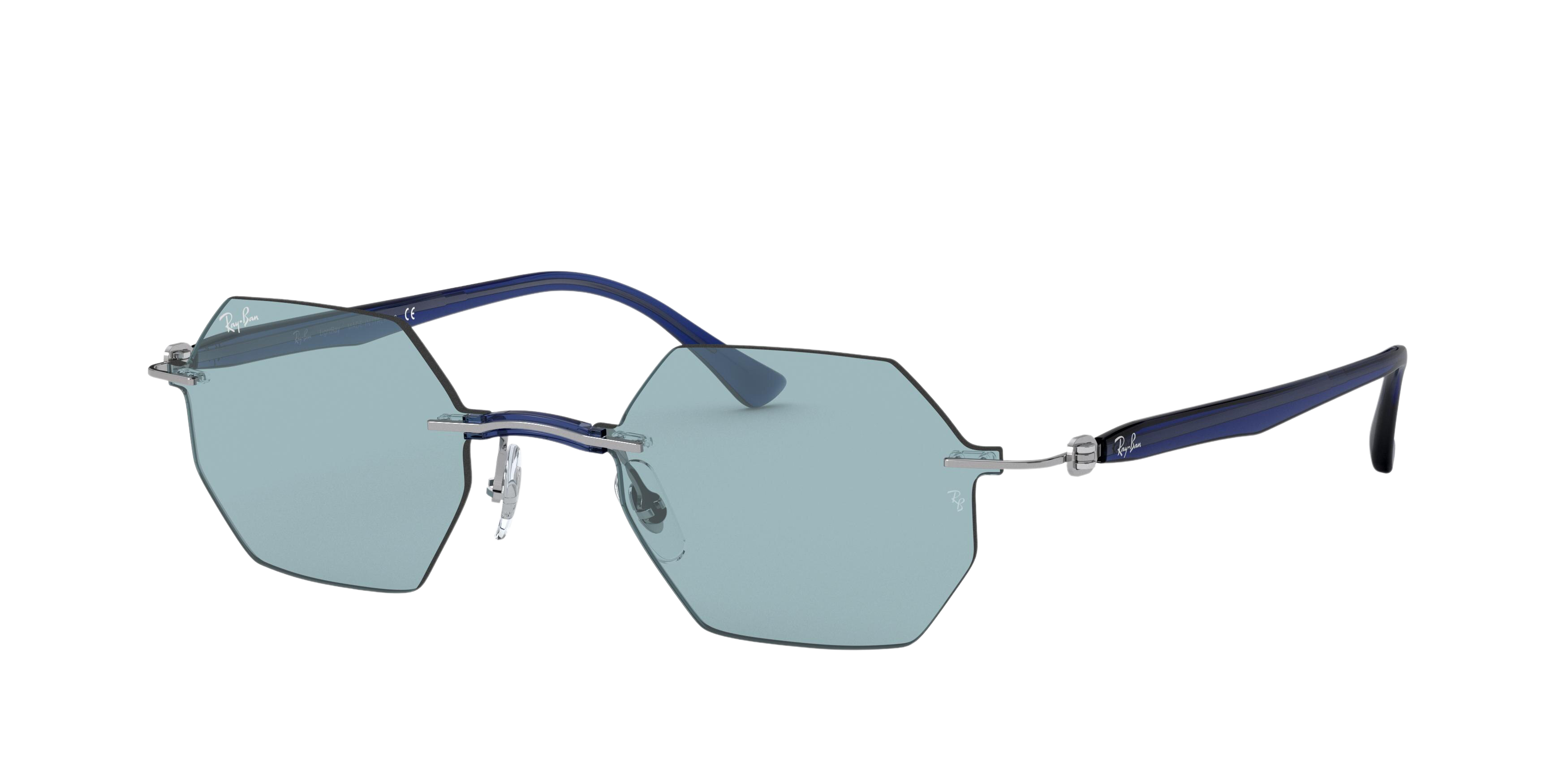 Ray-Ban RB8061 round sunglasses in Gunmetal