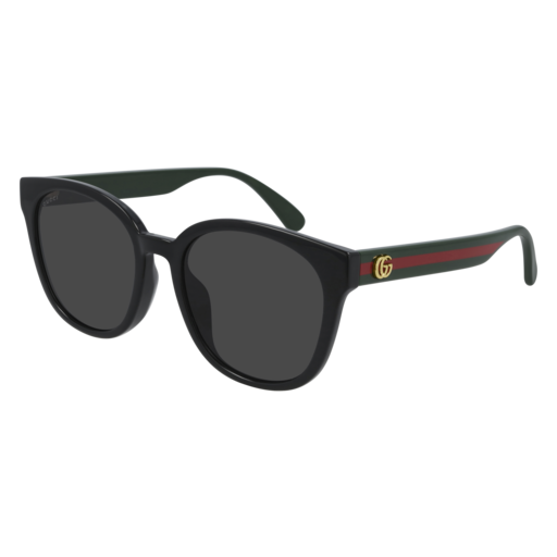 Gucci GG0855SK round sunglasses in Black Green Grey/Grey
