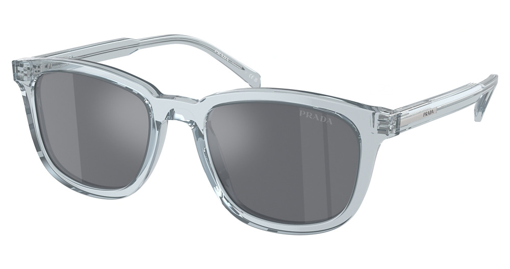 TRANSPARENT AZURE / DARK GREY FLASH SILVER