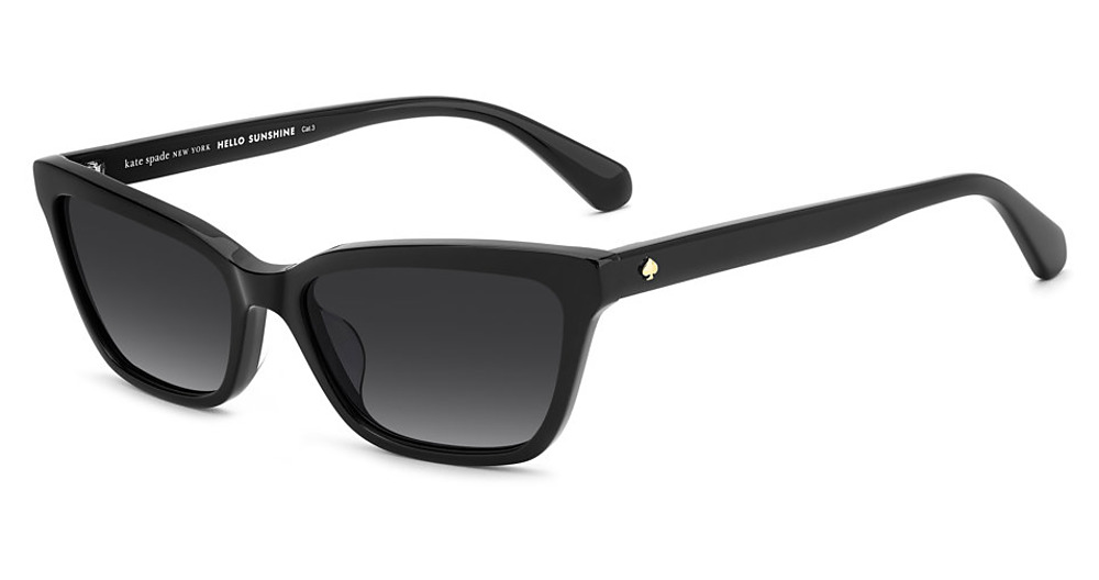 Kate Spade KS AISHA 2/S rectangle sunglasses in Black/Dark Grey Shaded