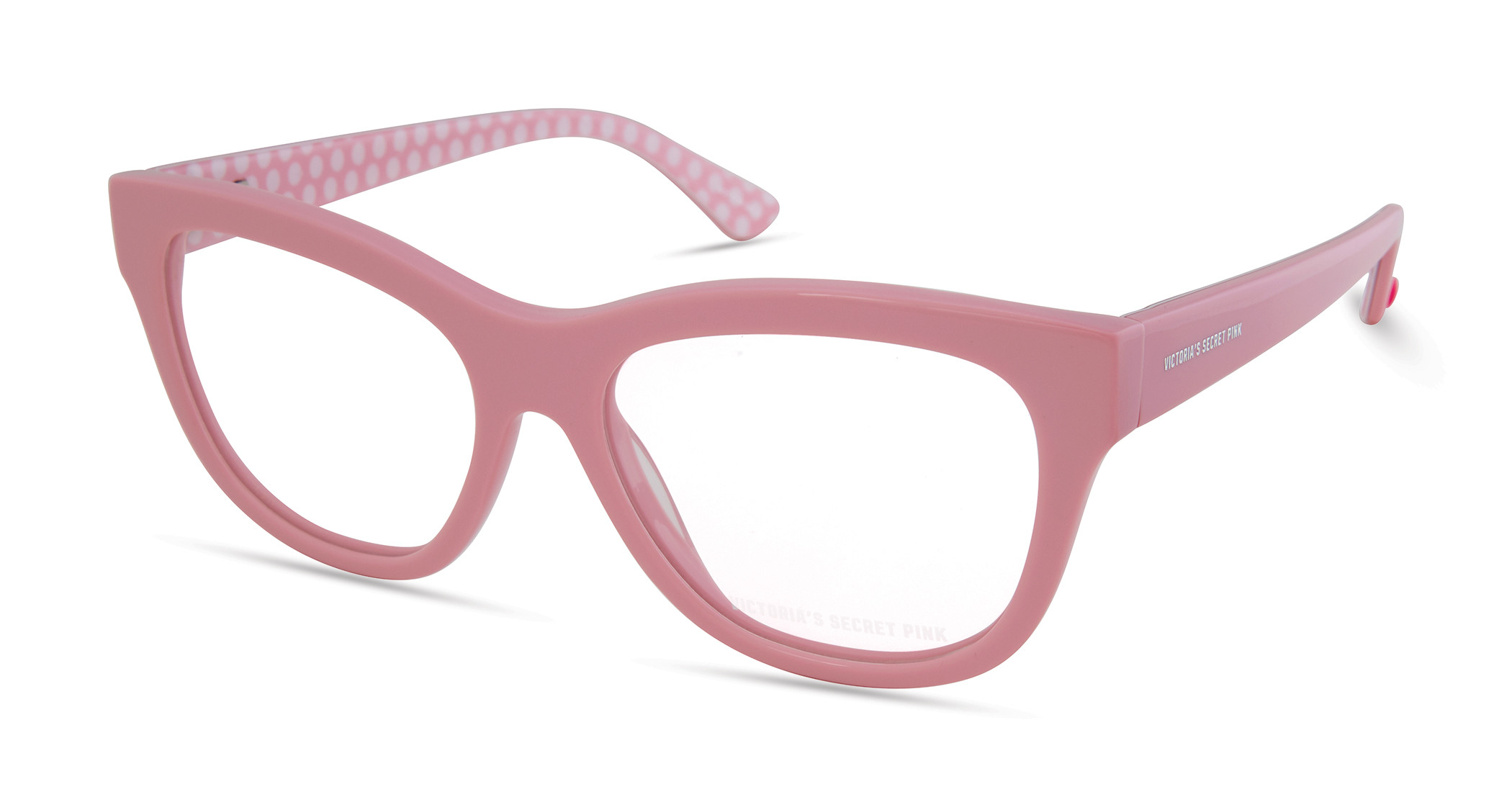 Light Pink W/ Polka Dots Pattern Temple Inside W/ Heart