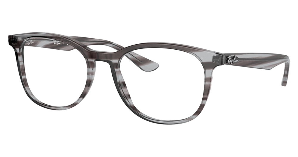 Ray-Ban RX5356 round eyeglasses in Striped Grey