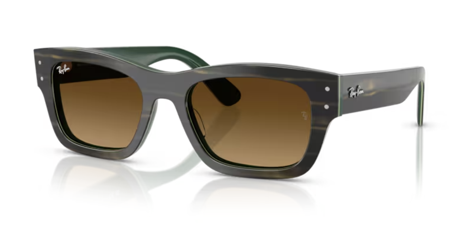STRIPED GREEN ON GREEN / GRADIENT BROWN