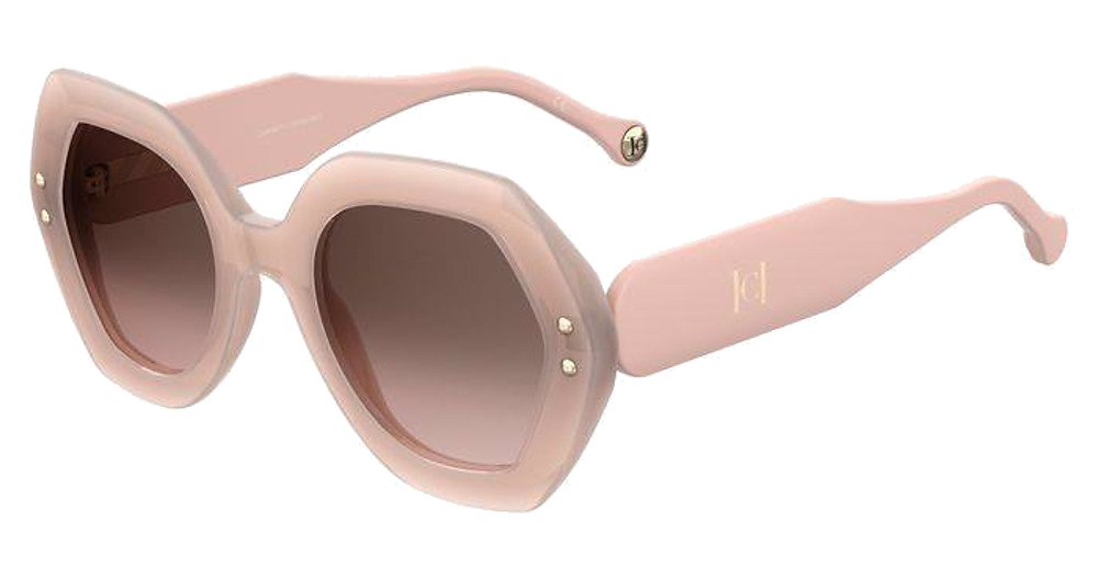 Carolina Herrera HER 0126/S irregular sunglasses in Pink/Brown Pink Shaded