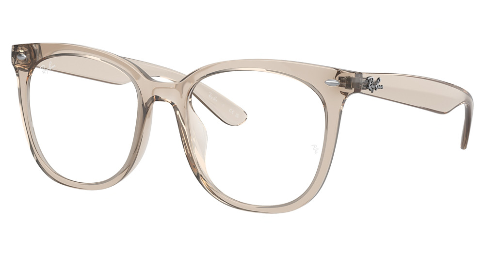 Ray-Ban RX4379VD square eyeglasses in Trasparent Light Brown