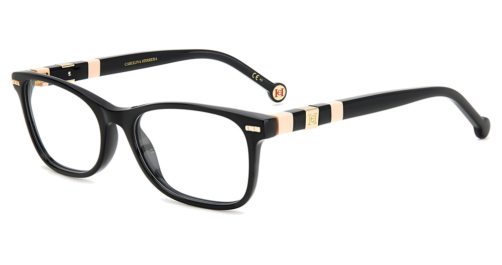 Carolina Herrera HER 0110 rectangle eyeglasses in Blacknude