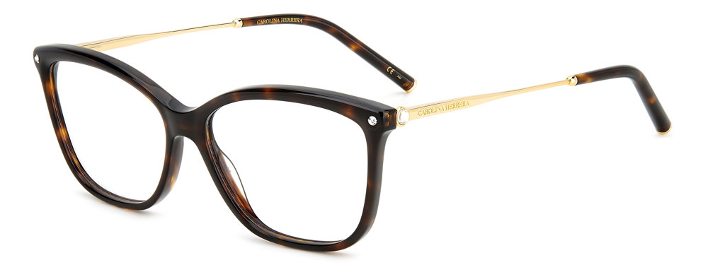 Carolina Herrera HER 0154 rectangle eyeglasses in Havana