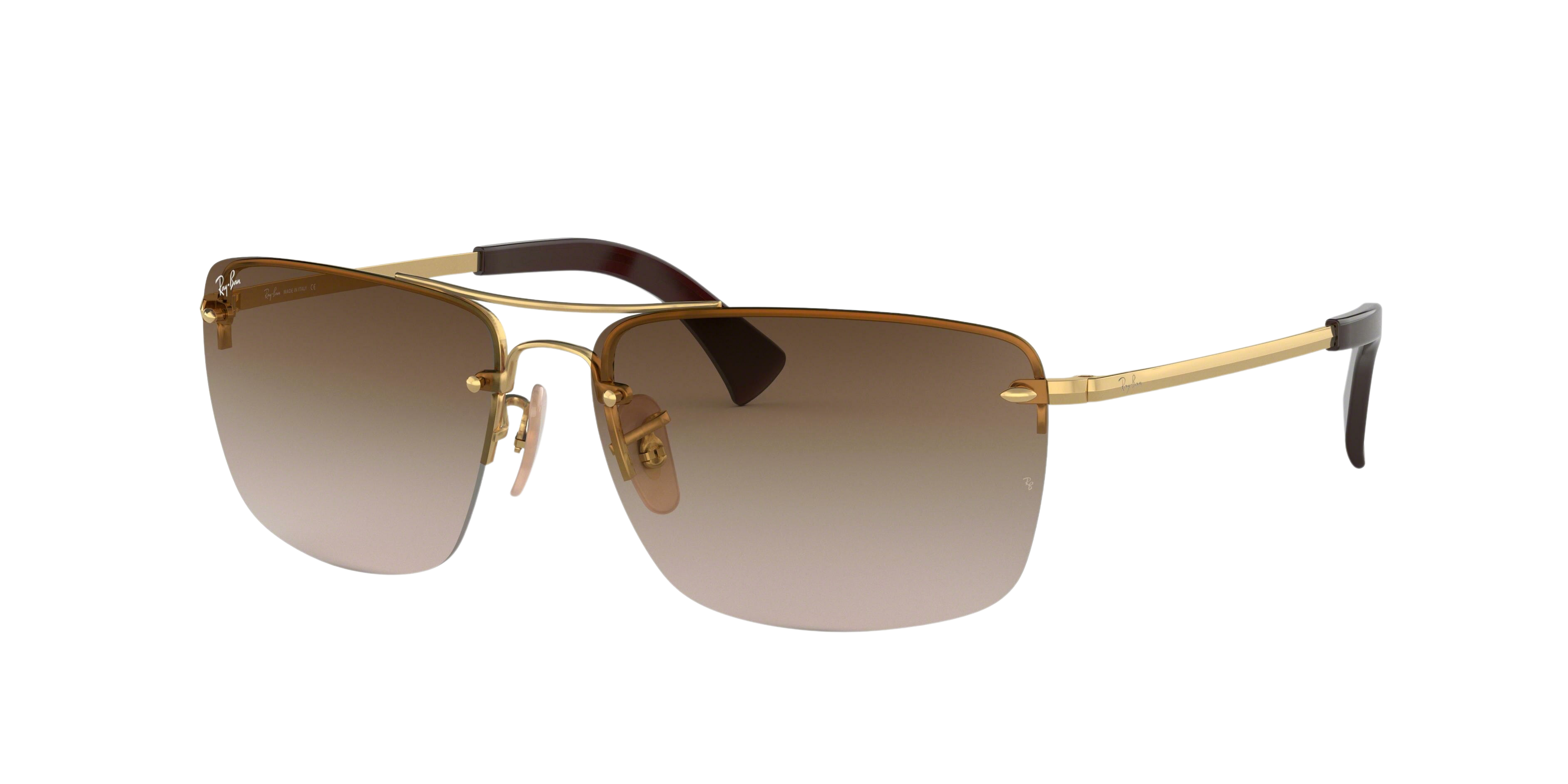 Ray-Ban RB3607 aviator sunglasses in Gold