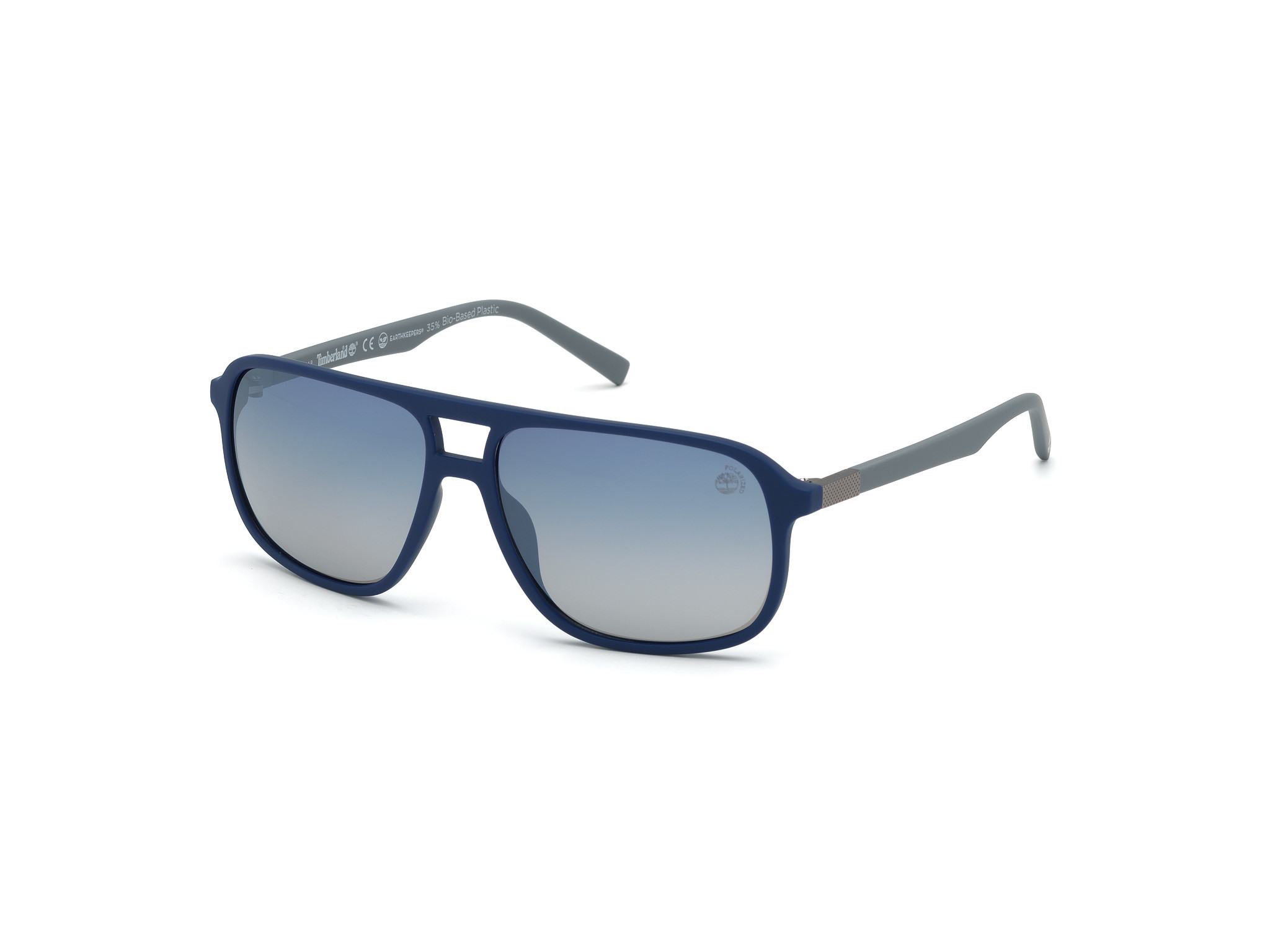 Matte Blue Front With Grey Rubber Temples, Blue Gradient Lenses