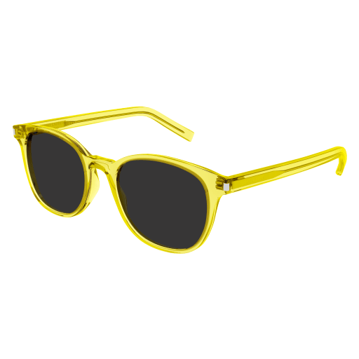 Saint Laurent SL 527 ZOE round sunglasses in Yellow Yellow Black/Black