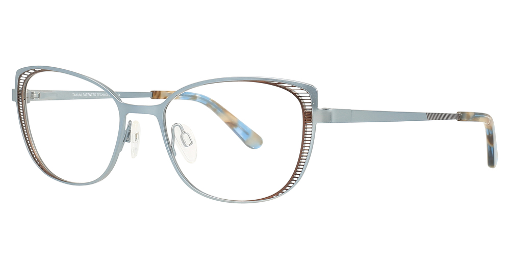 Matt Light Blue & Dark Brown