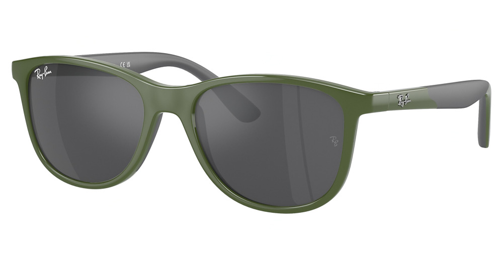 GREEN ON RUBBER GRAY / GREY MIRROR SILVER