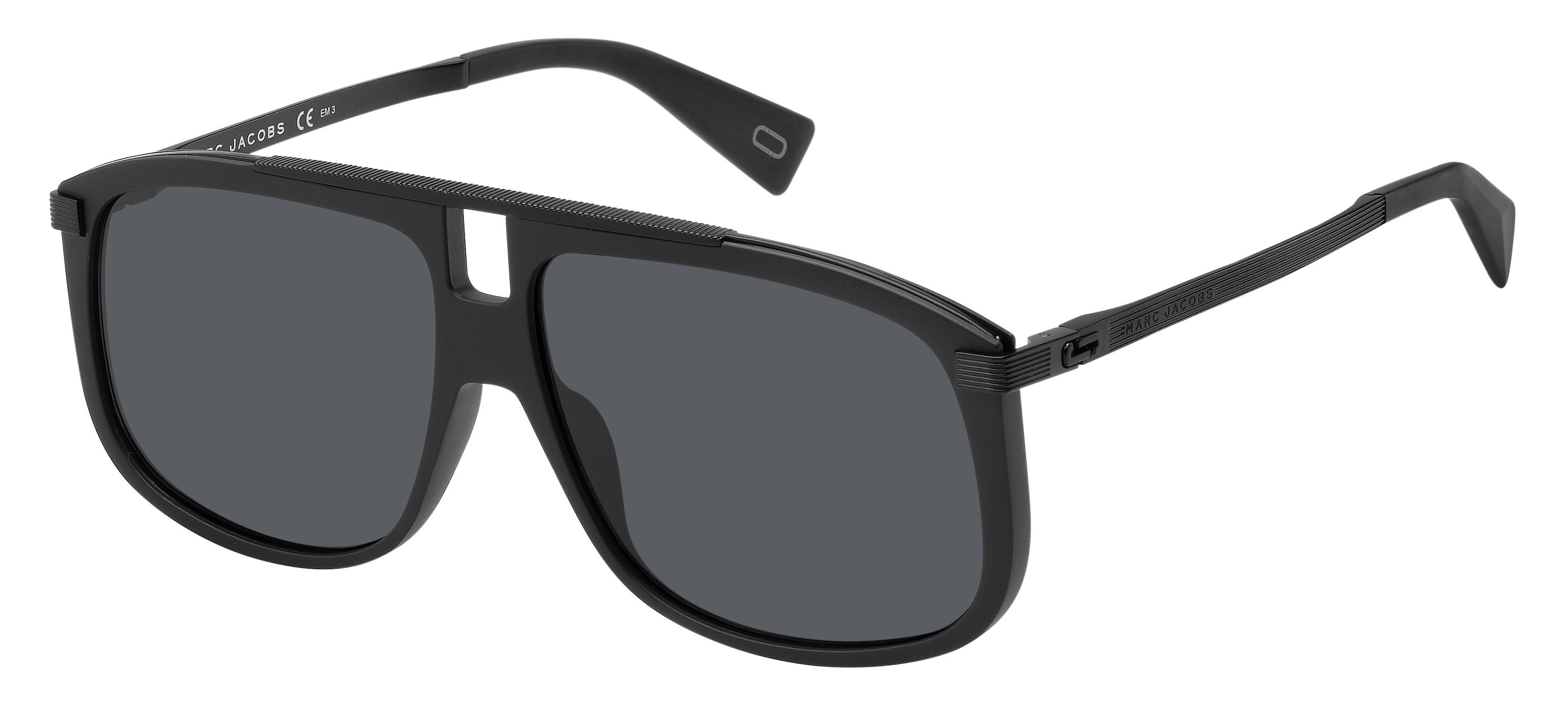 Marc Jacobs Marc 243/S square sunglasses in Matte Black (Ir Grey Blue)