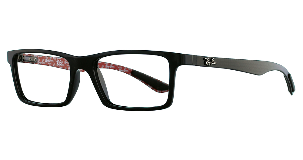 Ray-Ban RX8901 rectangle eyeglasses in Shiny Black