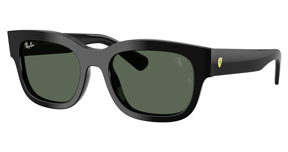 Ray-Ban RB2228M rectangle sunglasses in Black/Dark Green