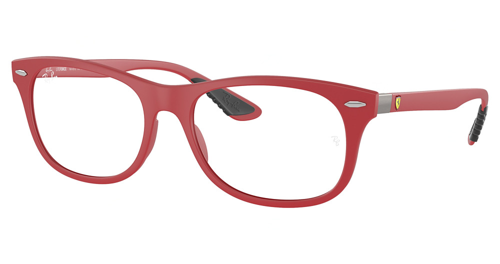 Ray-Ban RX7307M round eyeglasses in Matte Red