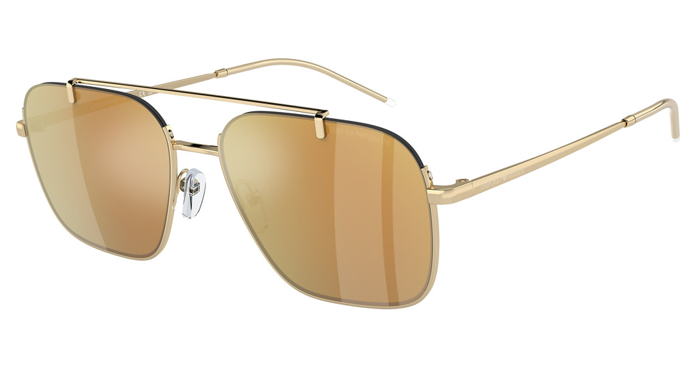 SHINY PALE GOLD / BROWN MIRROR GOLD